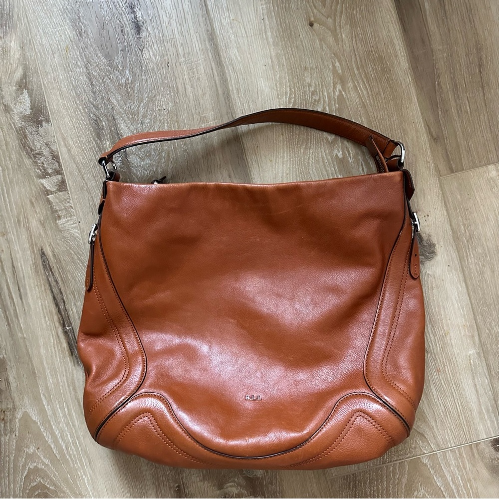 Lauren Ralph Lauren Genuine Leather Tote Bag | Timeless Classic Work & Weekend